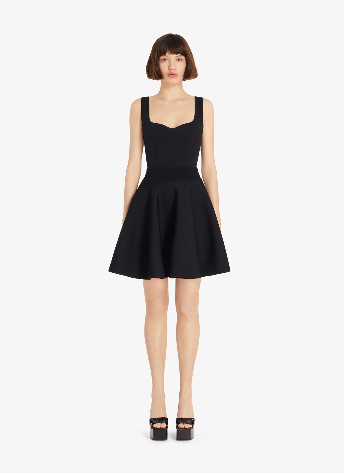 Heart neckline Black Dress ALAÏA BLACK HEART NECKLINE BLACK DRESS